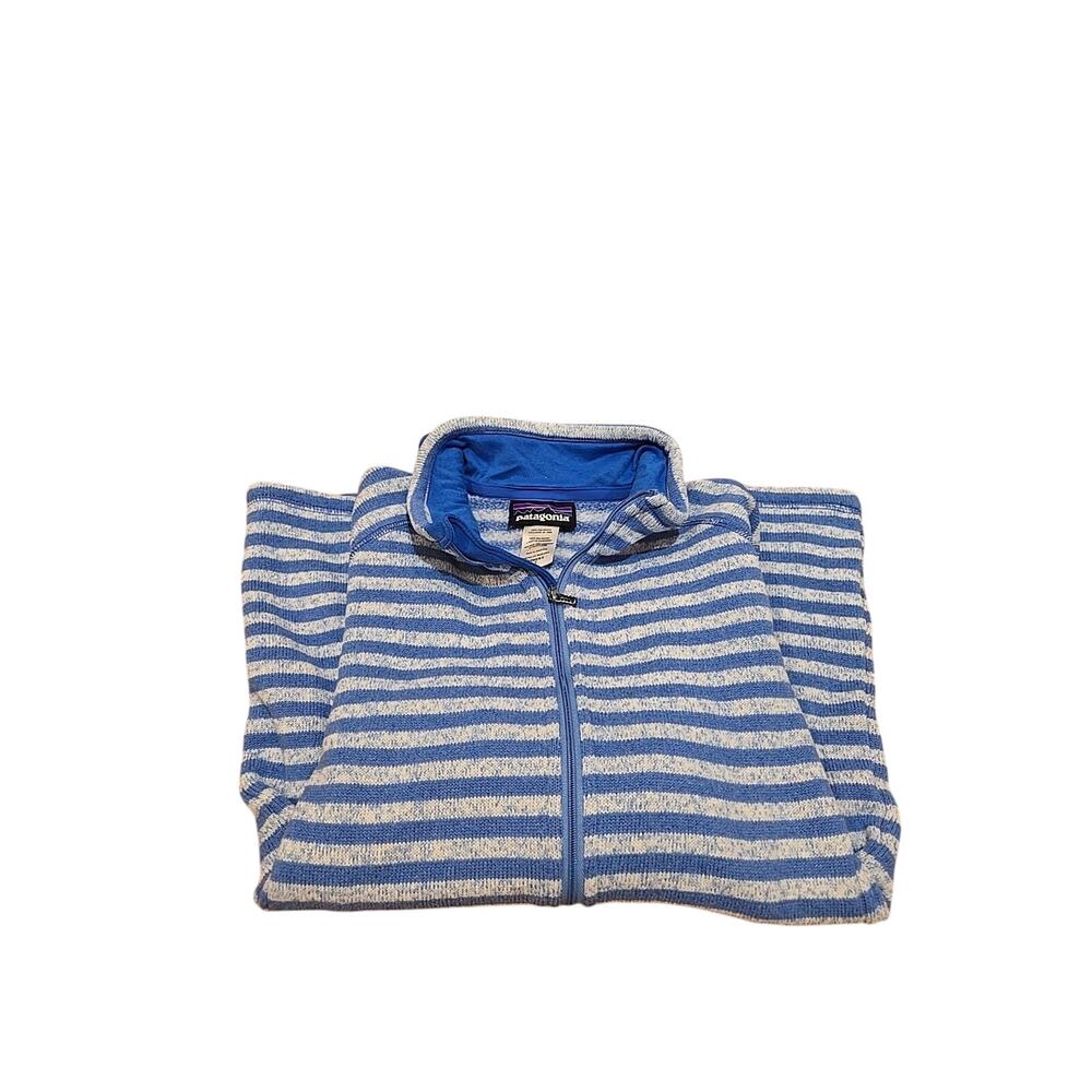 PATAGONIA Womens 1/2 Zip Pullover Fleece Sweater Pouch Pocket Size S Striped
